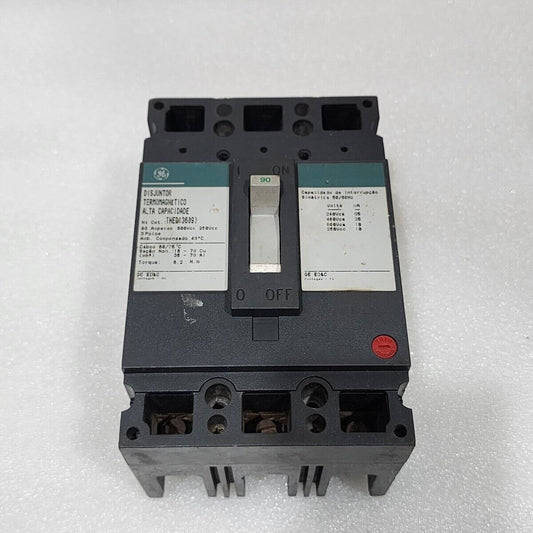 GE THED136090 3-POLE CIRCUIT BREAKER 90A GENERAL ELECTRIC