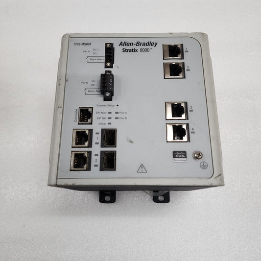ALLEN BRADLEY CAT 1783-MS06T ETHERNET SWITCH  STRATIX 8000