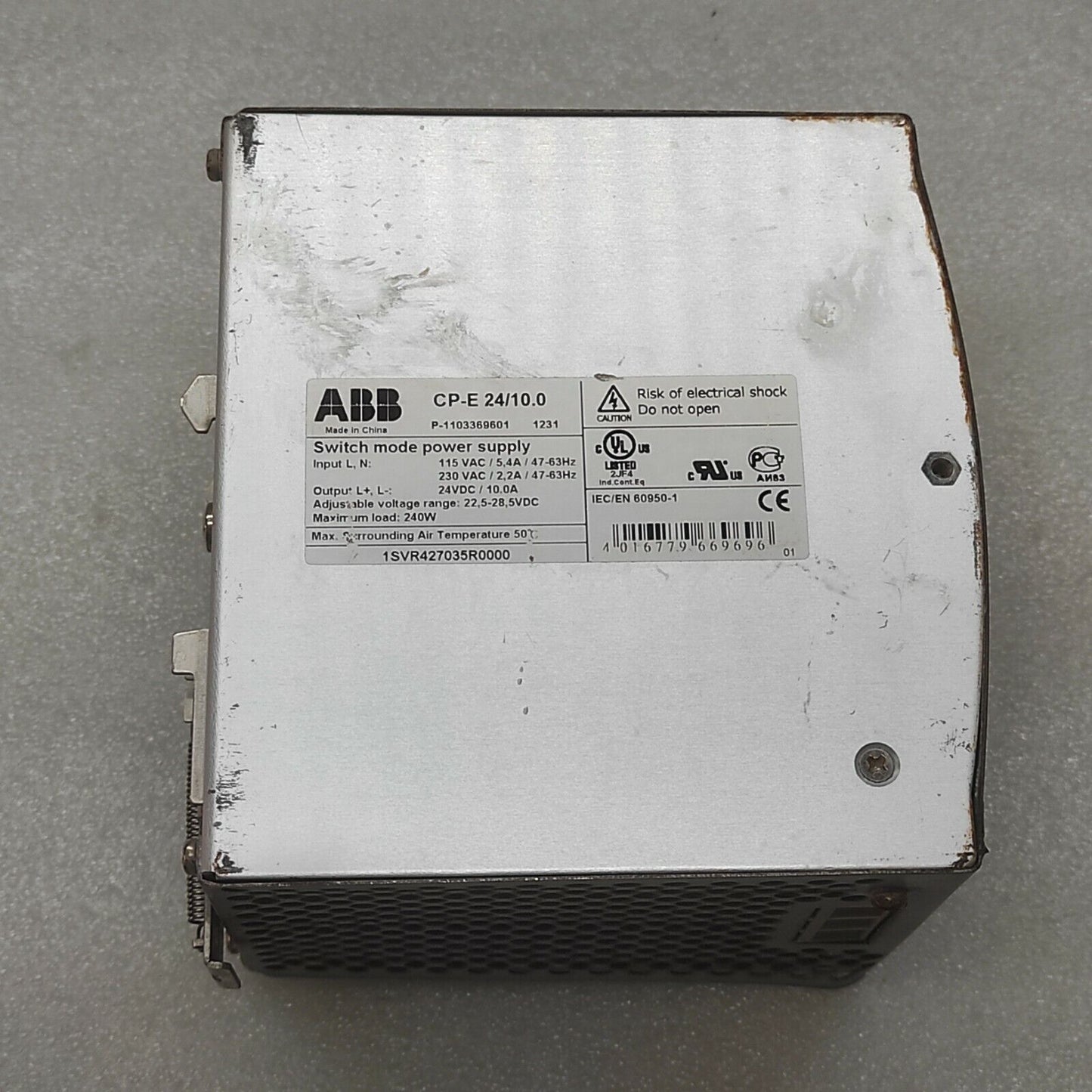 ABB CP-E 24/10.0 POWER SUPPLY 1SVR427035R0000 24VDC 10A