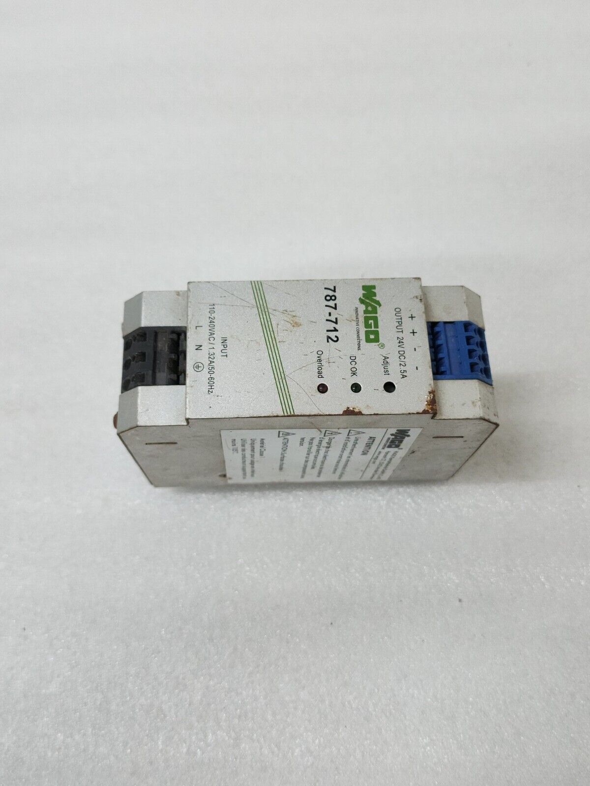 WAGO 787-712 DIN RAIL POWER SUPPLY 24VDC 2.5A