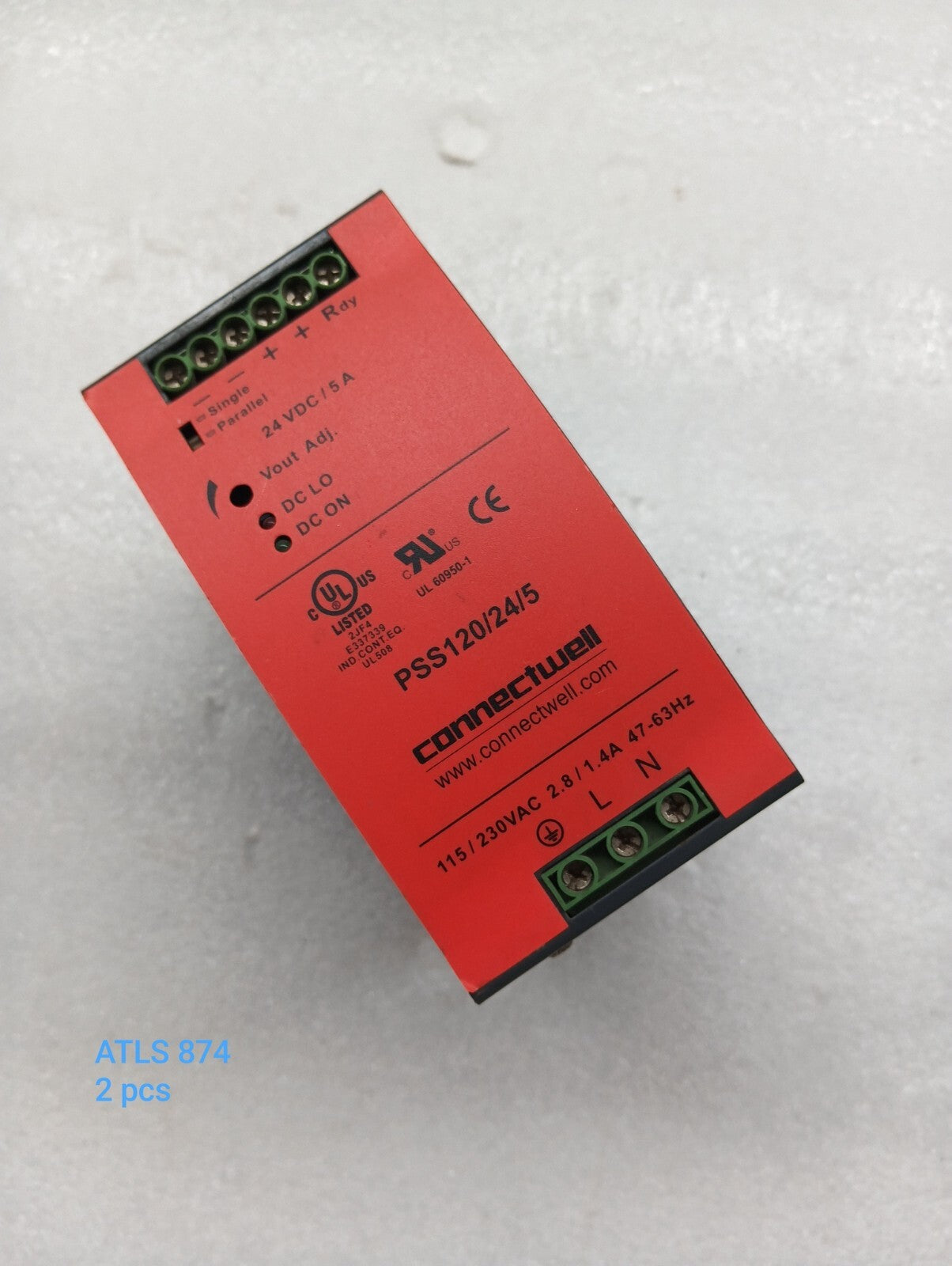 CONNECTWELL PSS120/24/5 POWER SUPPLY 24VDC 5A