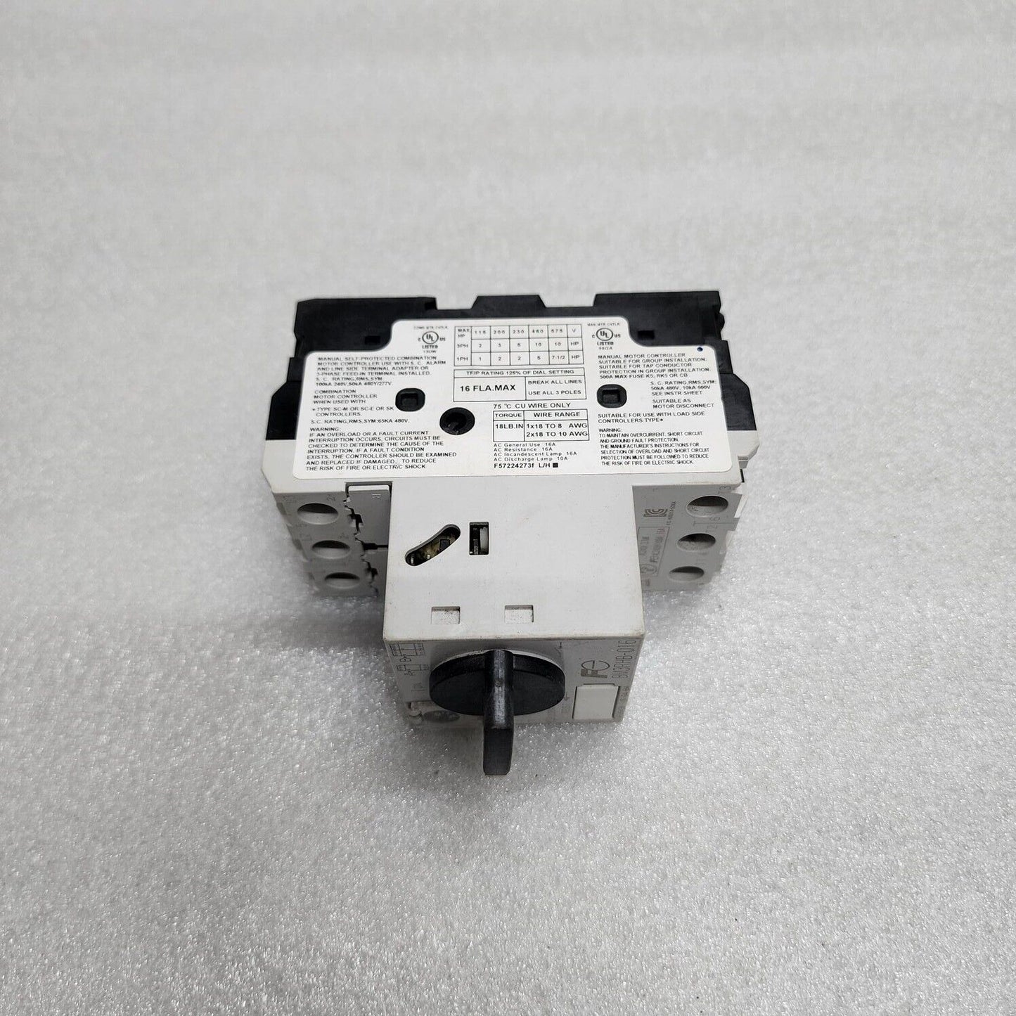 FUJI ELECTRIC BM3RHB-016 MANUAL MOTOR STARTER 11-16A