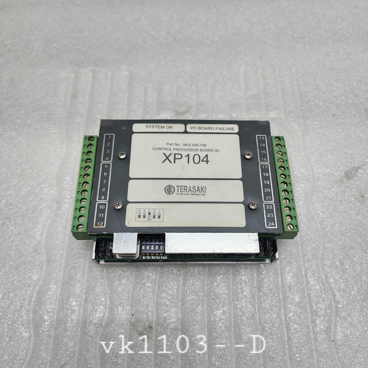 TERASAKI XP104 CONTROL PROCESSOR BOARD 98.6.049.706
