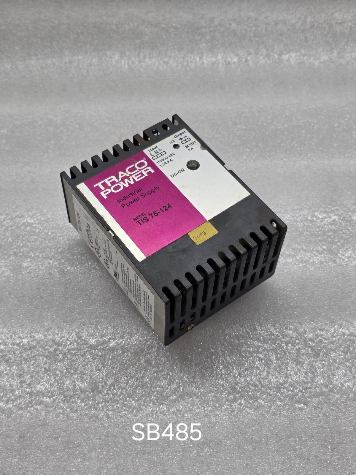 TRACO POWER TIS 75-124 POWER SUPPLY 24VDC 3A