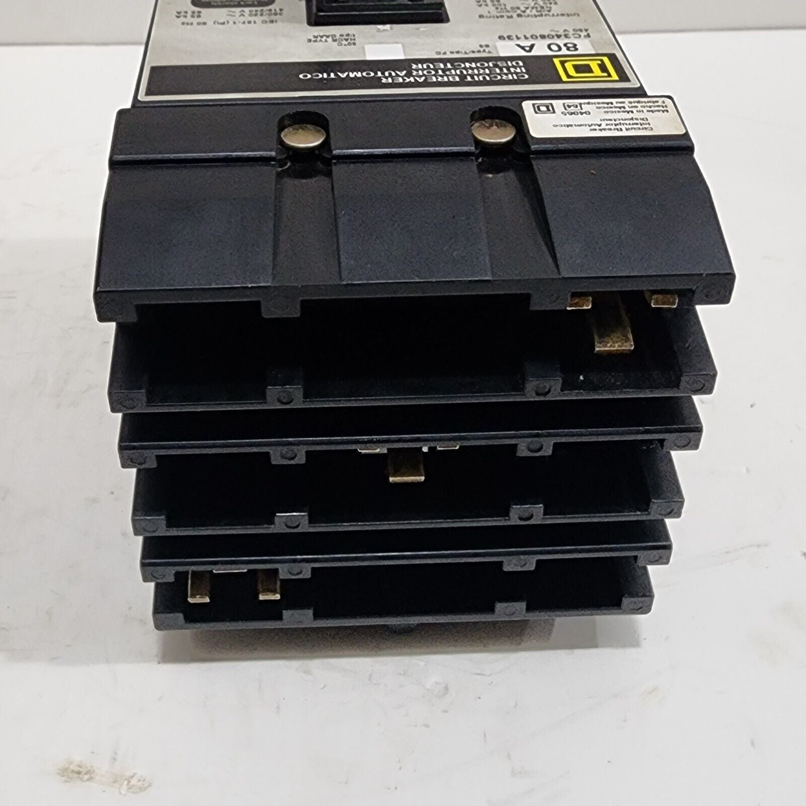 SQUARE D FC340801139 MOLDED CASE CIRCUIT BREAKER 80A 480V