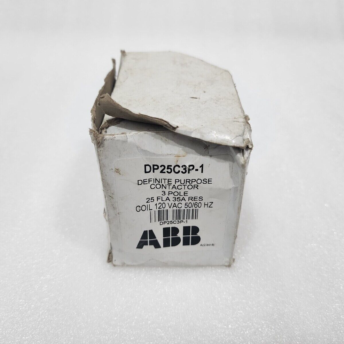 ABB DP25C3P-1 3-POLE DEFINITE PURPOSE CONTACTOR  COIL VOLTAGE 120V