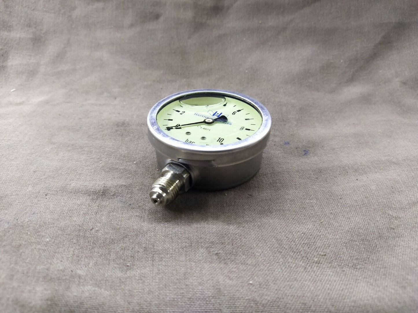 Hatenboer Water ENFM  C 1.4571 Pressure Gauge 10 BAR KI. 1.6