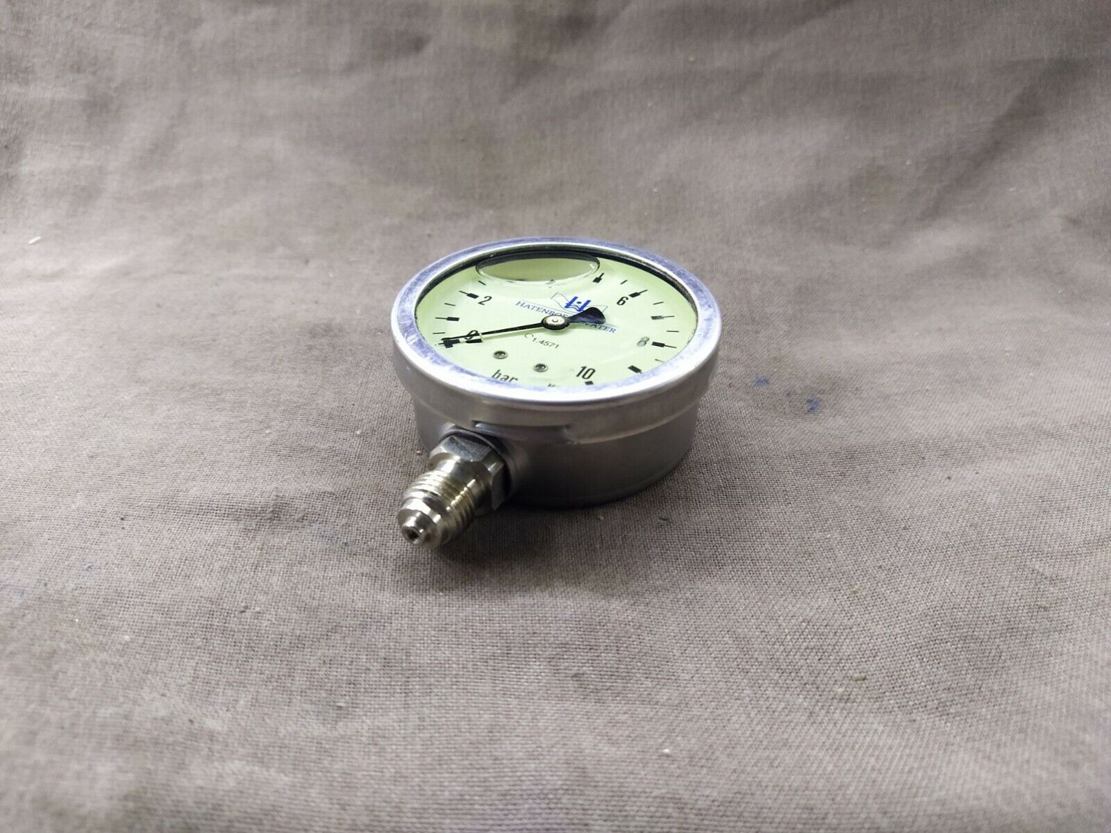 Hatenboer Water ENFM  C 1.4571 Pressure Gauge 10 BAR KI. 1.6