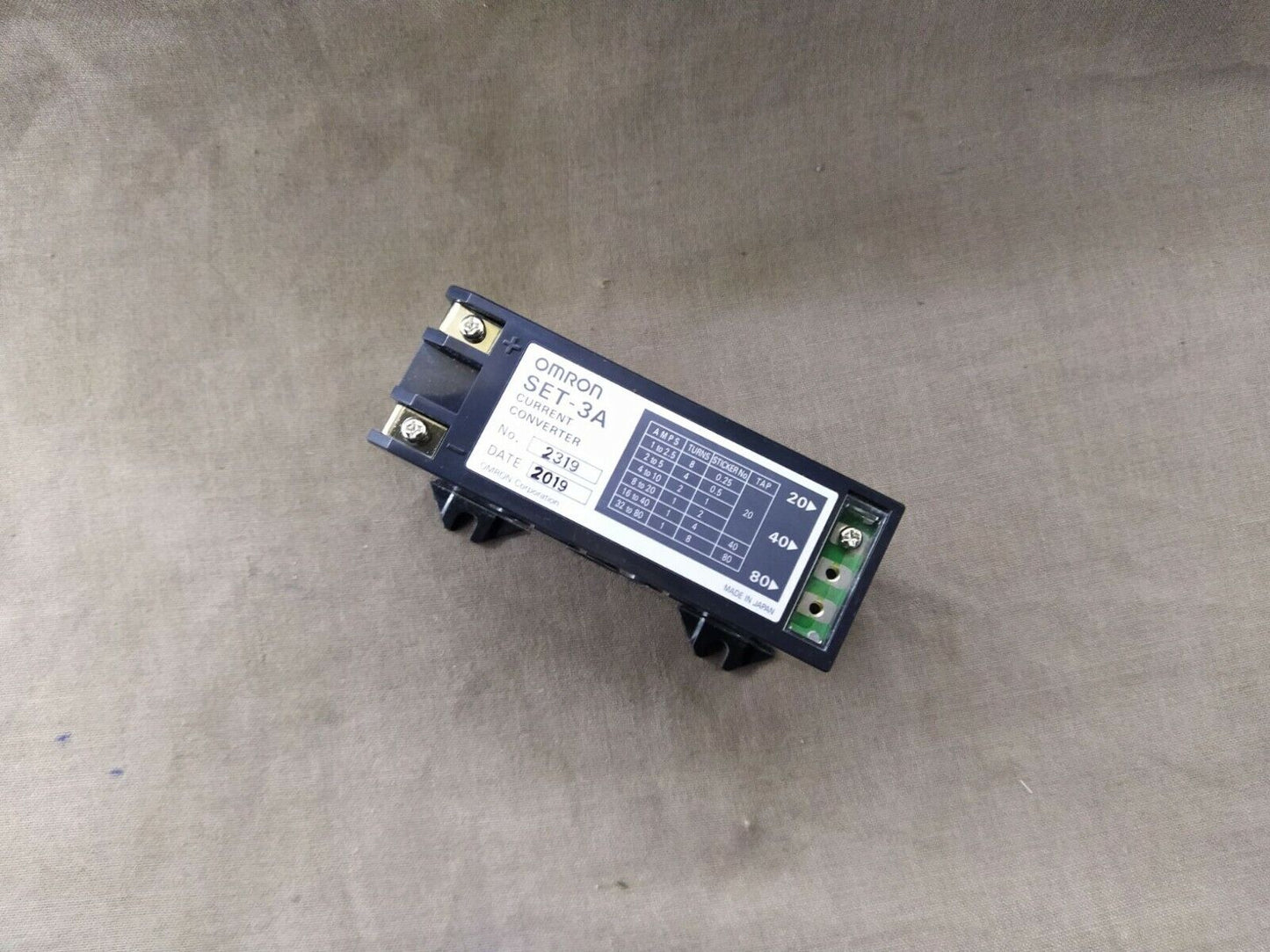 Omron SET-3A Current Converter 1-80A