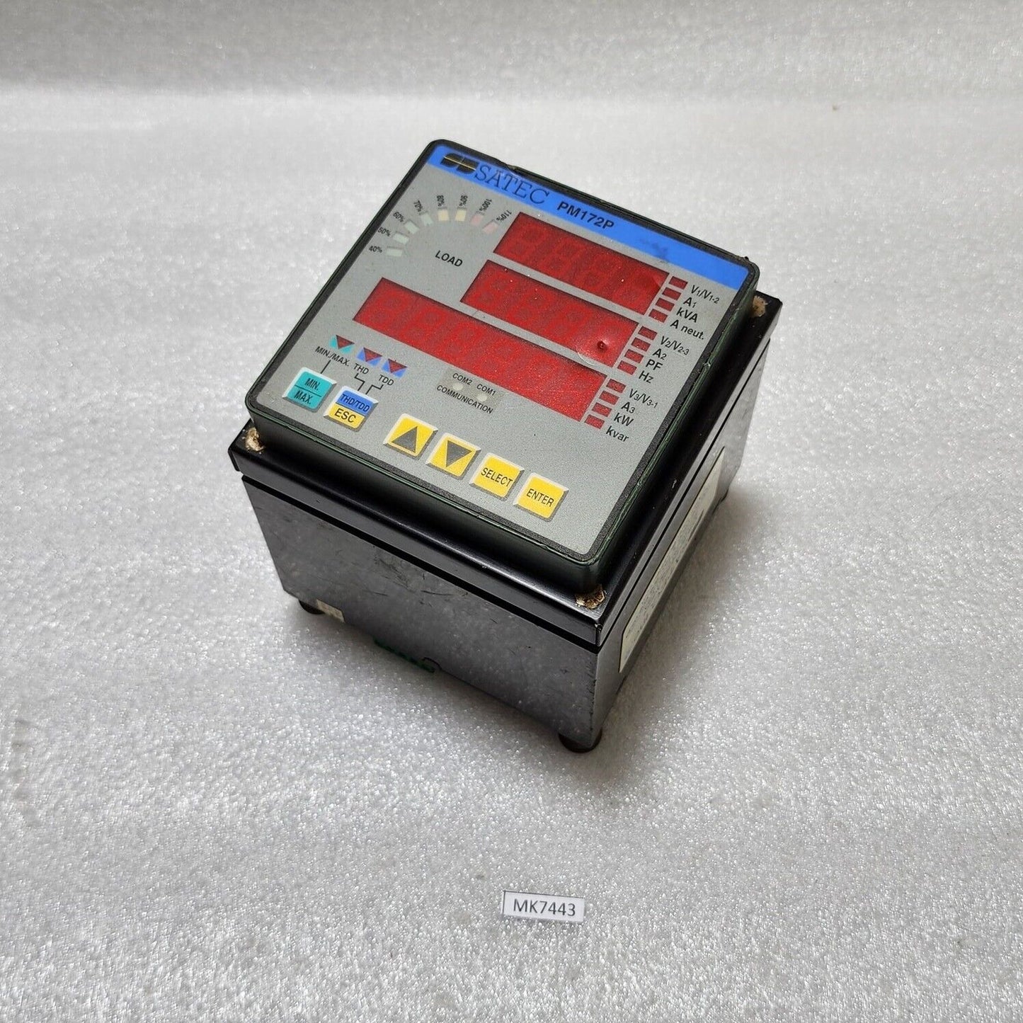 SATEC PM172P POWER & REVENUE METER 172P-BRL 90-264VAC/85-290VDC