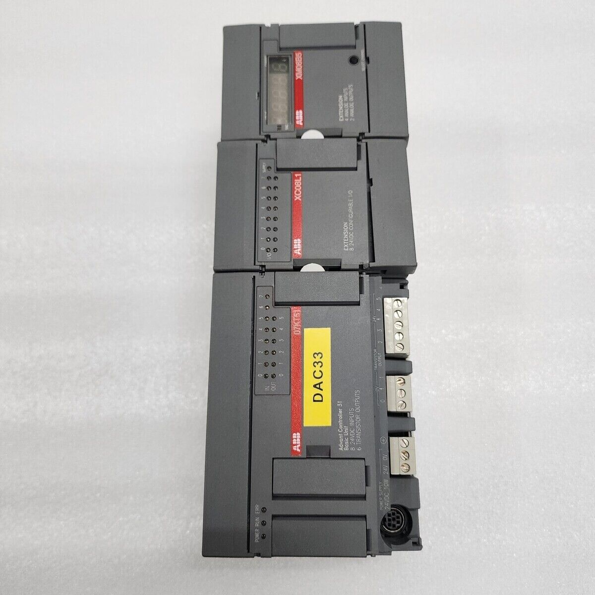 ABB 07KT51-I18 & XC08L1-B03 & XM06B5-G10 BASIC UNIT WITH I/O EXTENSION UNIT