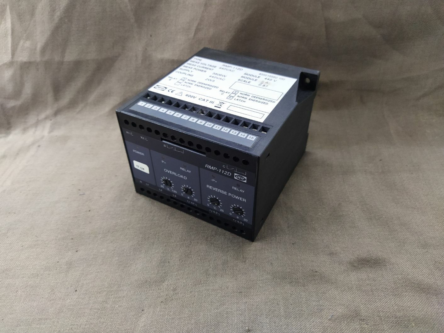 Deif RMP-112D Overload-Reverse Power Relay 400015560.100