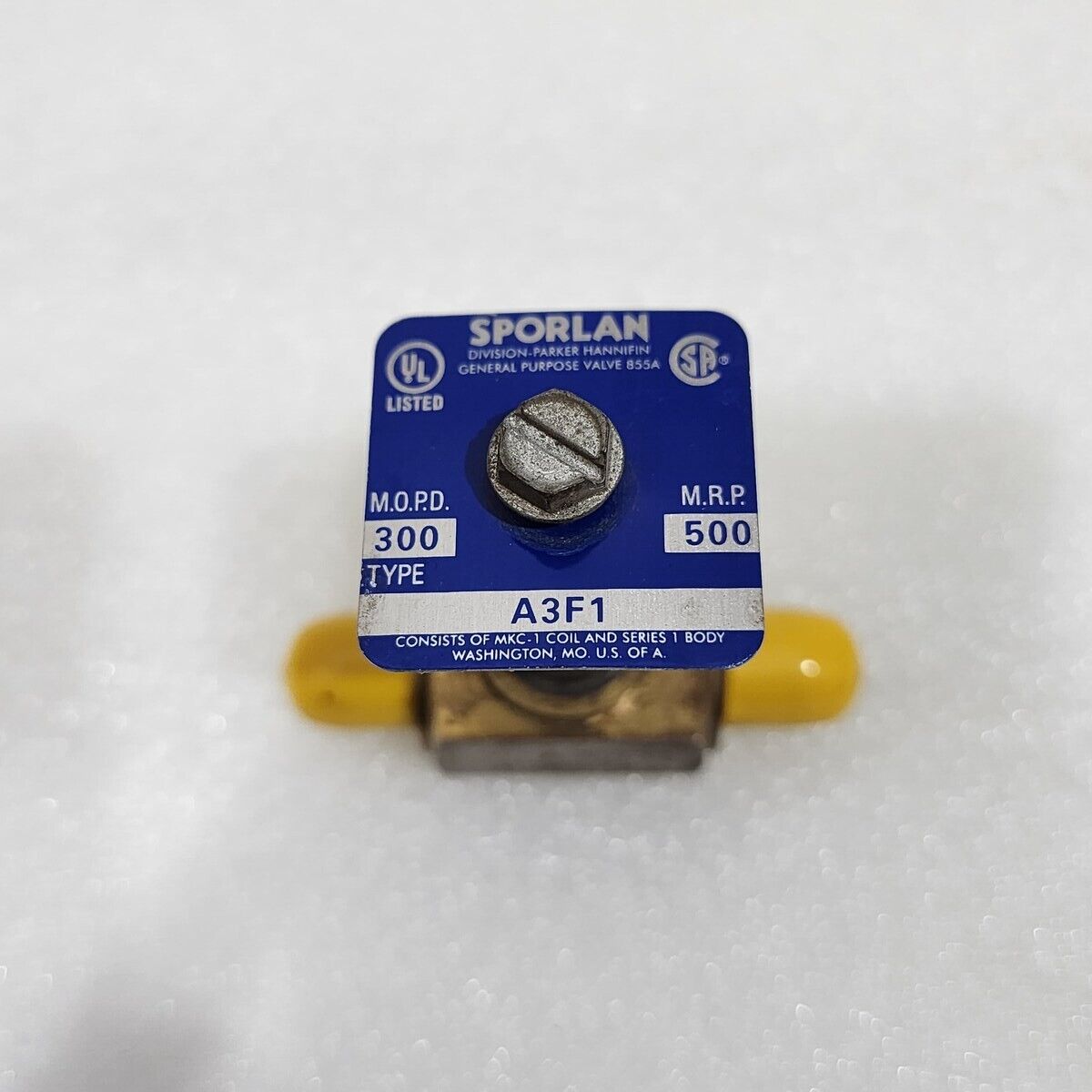 SPORLAN A3F1 SOLENOID VALVE MOPD 300 MRP 500