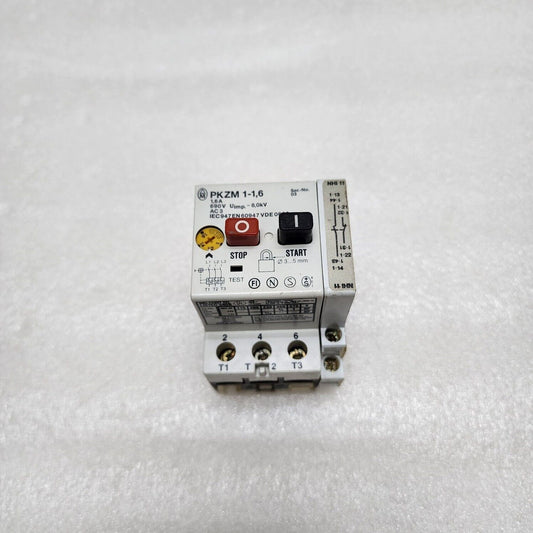 MOELLER PKZM 1-1.6 MOTOR PROTECTIVE CIRCUIT BREAKER NHI 11 AUXILIARY