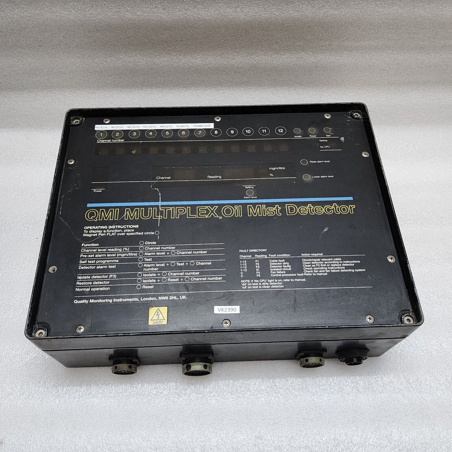 QMI MULTIPLEX OIL MIST DETECTOR QUALITY MONITORING INSTRUMENT