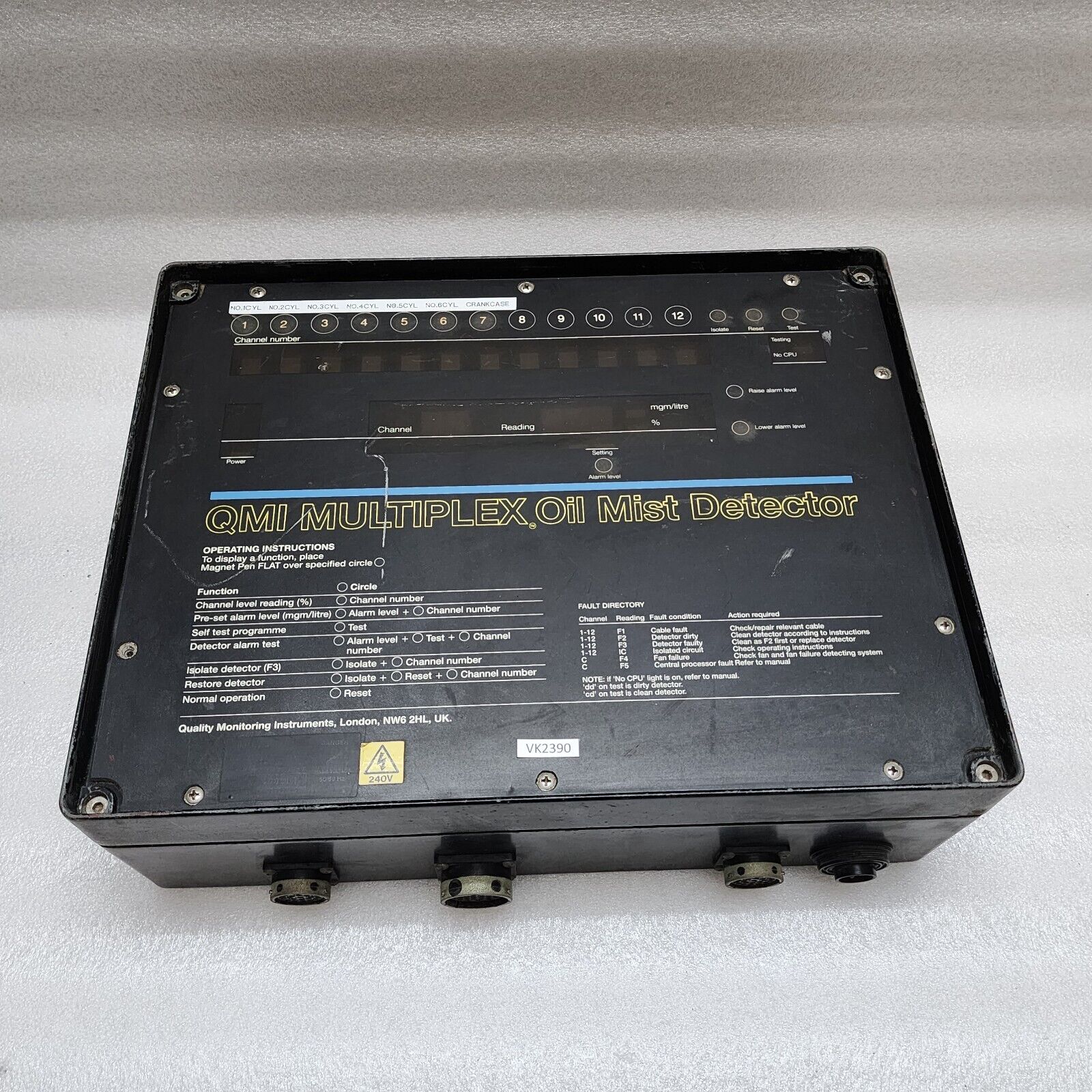 QMI MULTIPLEX OIL MIST DETECTOR QUALITY MONITORING INSTRUMENT