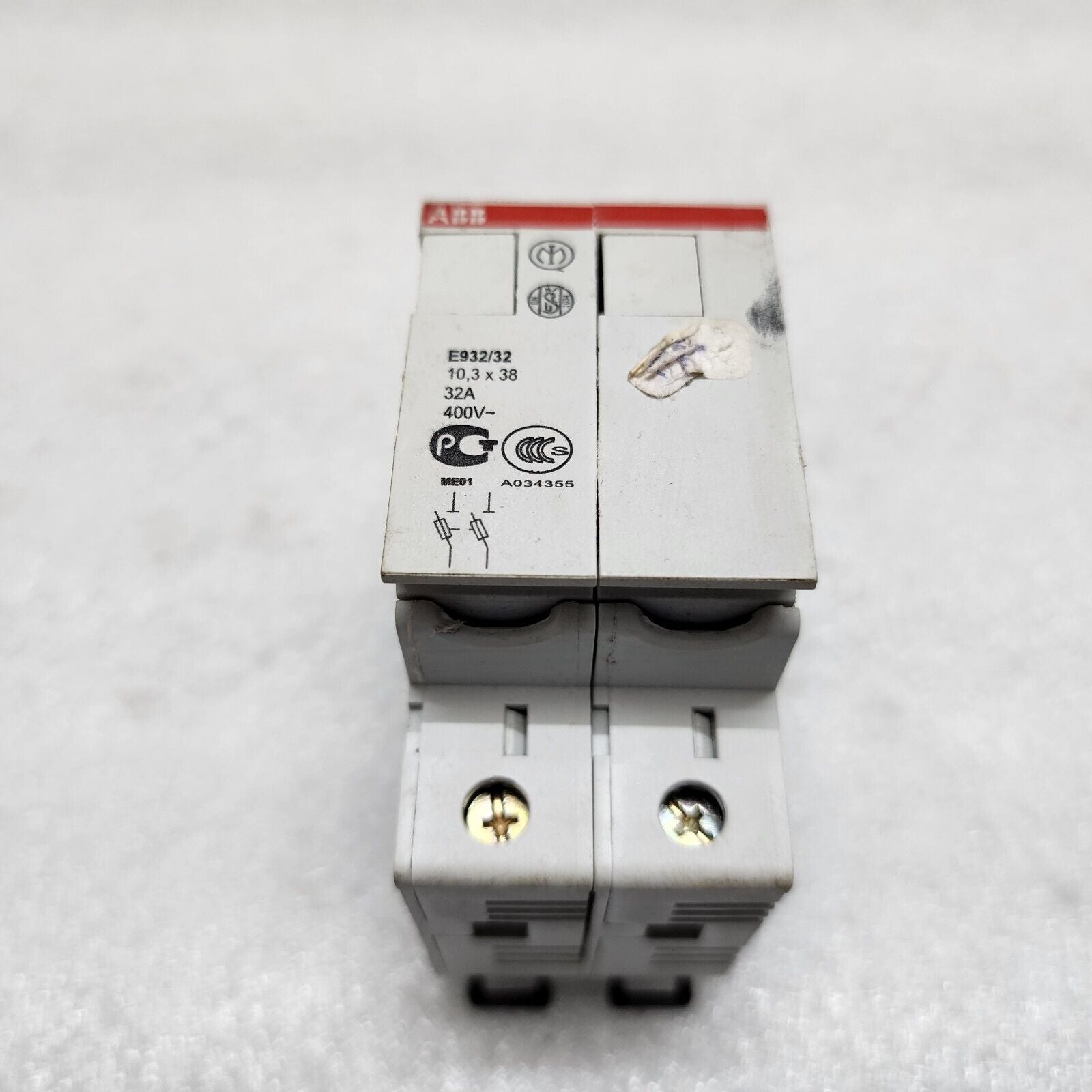 ABB E93232 FUSE HOLDER 10.3X38MM 32A 400V