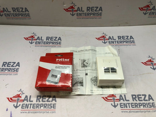 ROLINE 25-16-8392 CAT 6 SURFACE MOUNTING WALL BOX DUAL JACK
