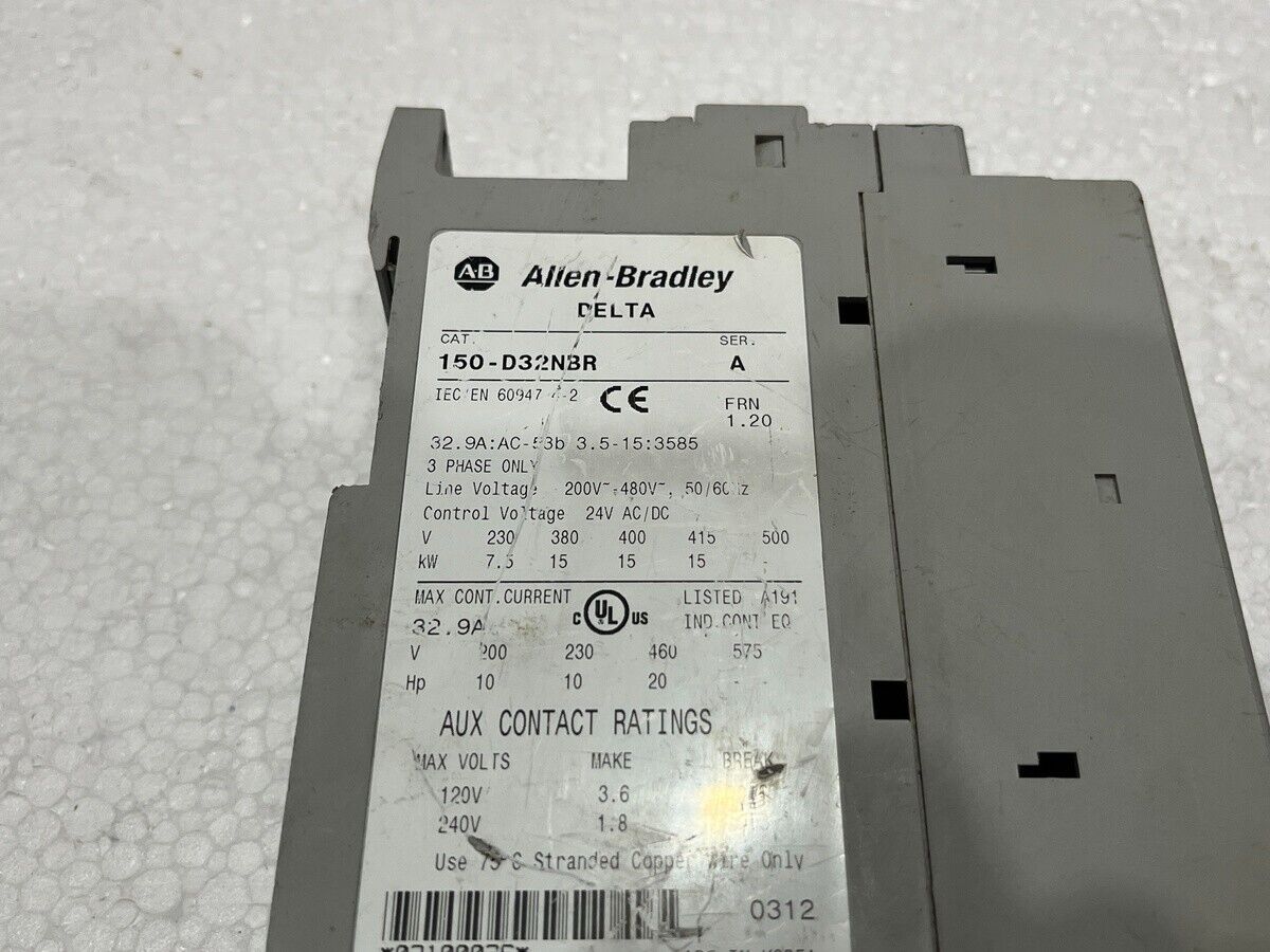 ALLEN BRADLEY SMC-DELTA CAT 150-D32NBR SOFT STARTER SER A WITHOUT FAN