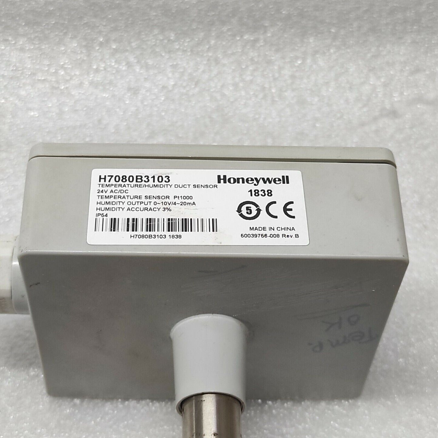 HONEYWELL H7080B3103 TEMPERATURE-HUMIDITY DUCT SENSOR 24VAC/DC PT1000
