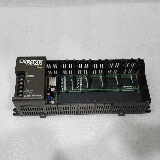 KOYO D2-06B DIRECT LOGIC 205 POWER SUPPLY WITH RACK