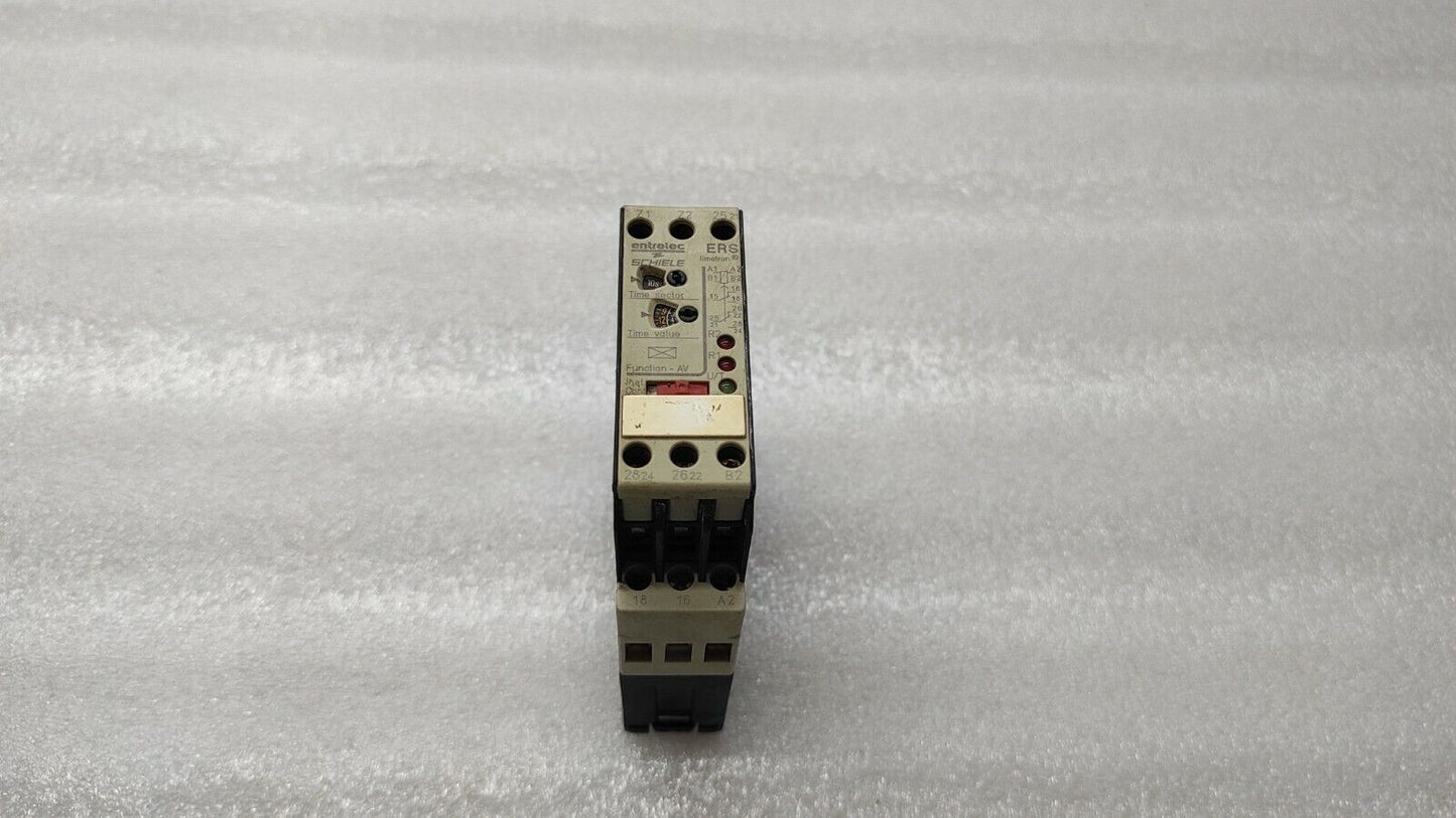 ENTRELEC SCHIELE ERS TIMETRON ON DELAY TIMER 2.430.103.02 110-240VAC / 24V AC-DC
