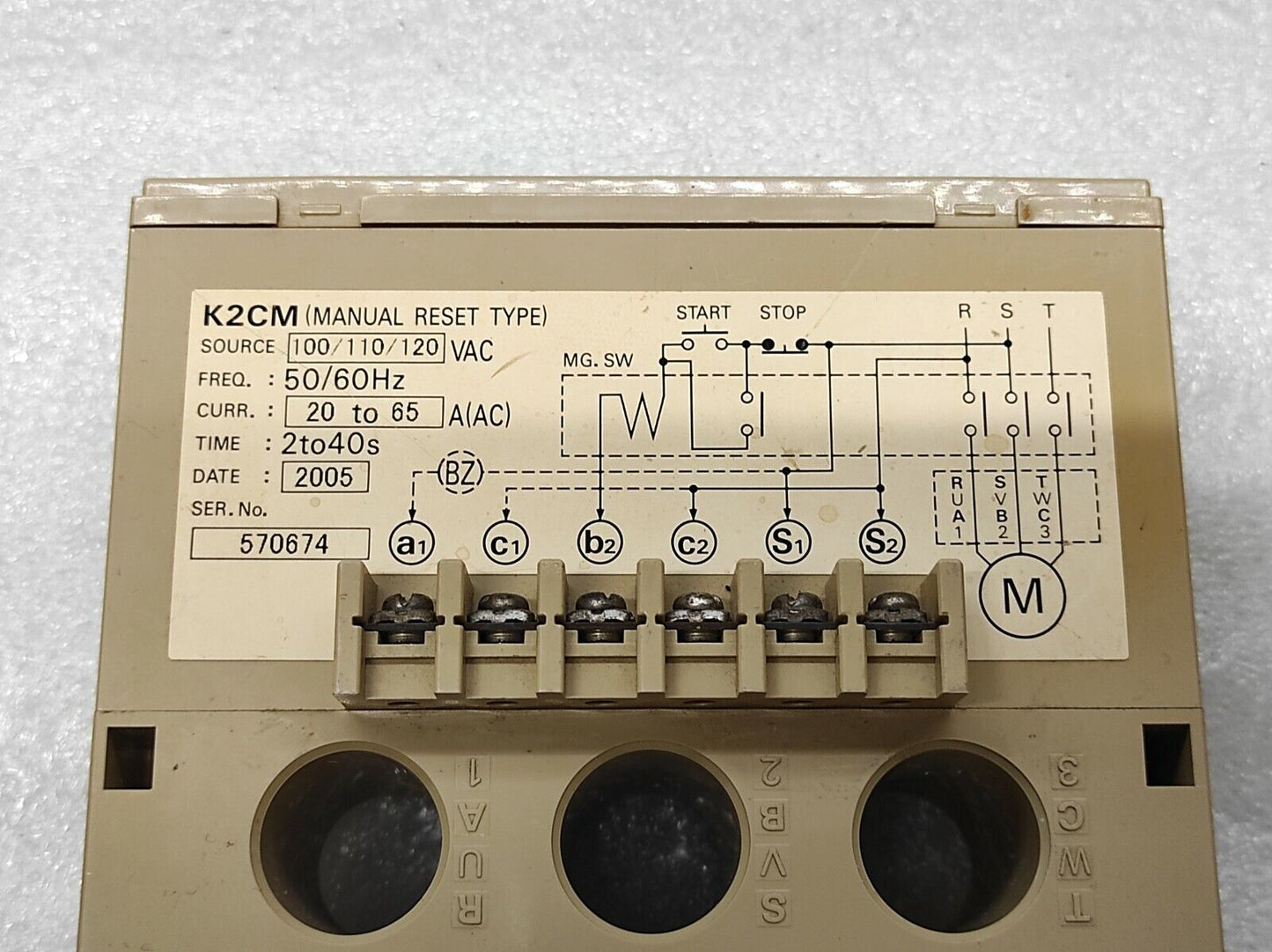 Omron K2CM Q1M Motor Relay K2CMQ1M 100-120 VAC