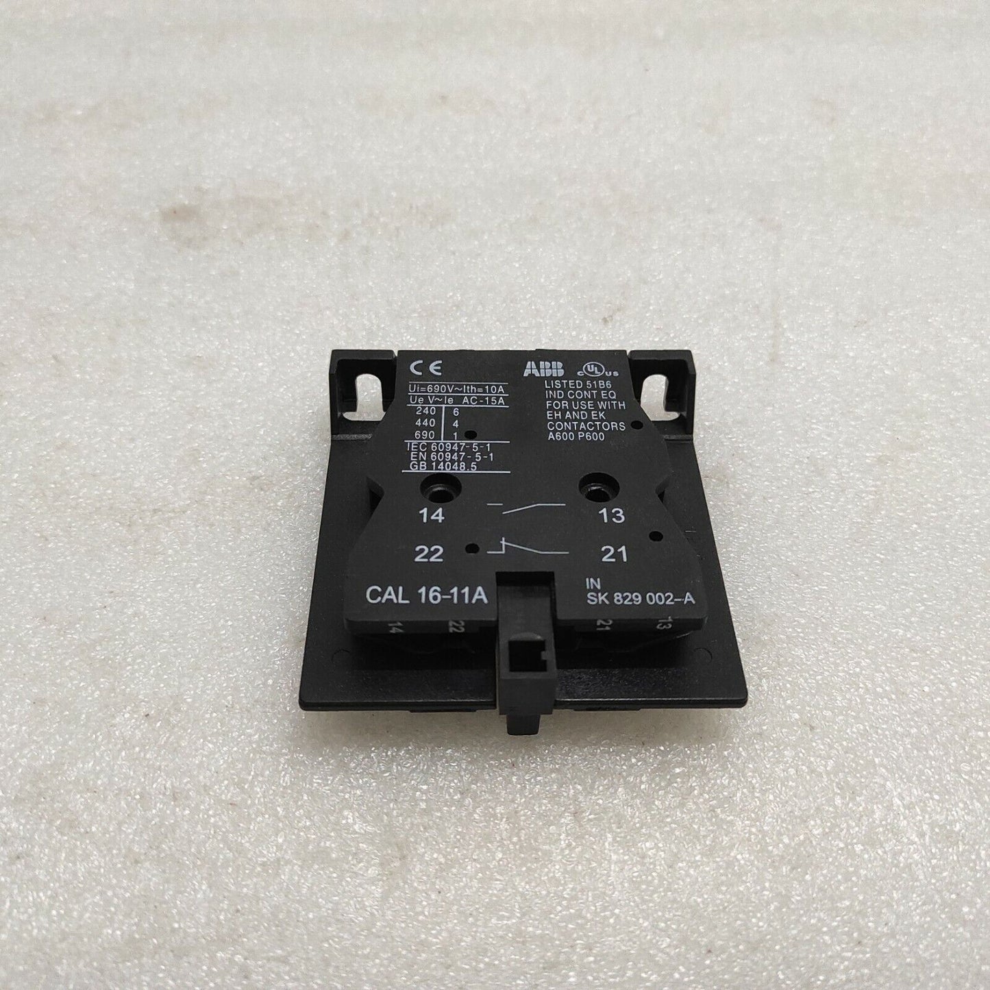 ABB CAL 16-11A AUXILIARY SWITCH SK829002A