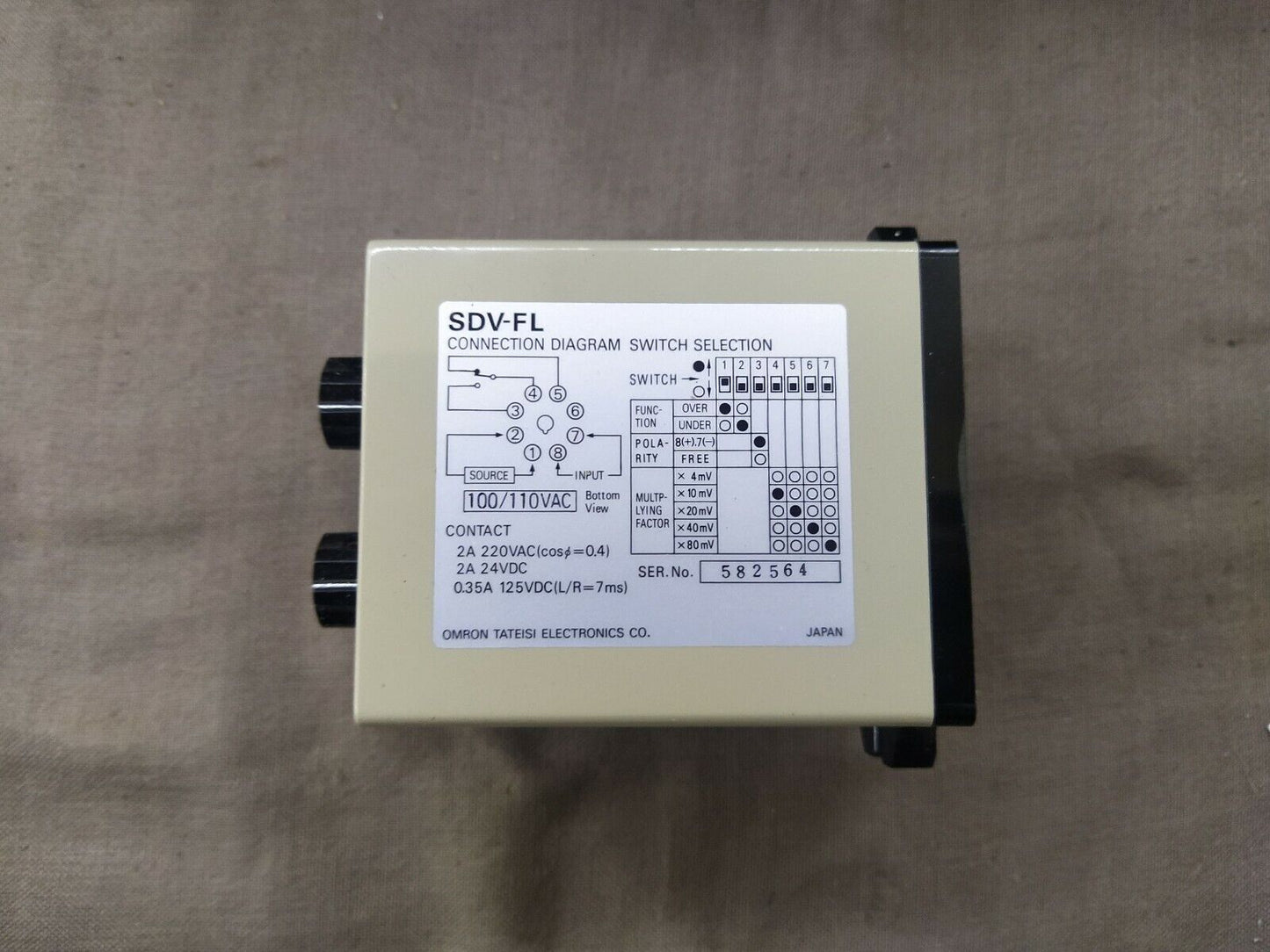 Omron SDV-FL6 Voltage Sensor 100-110V AC SDV-FL