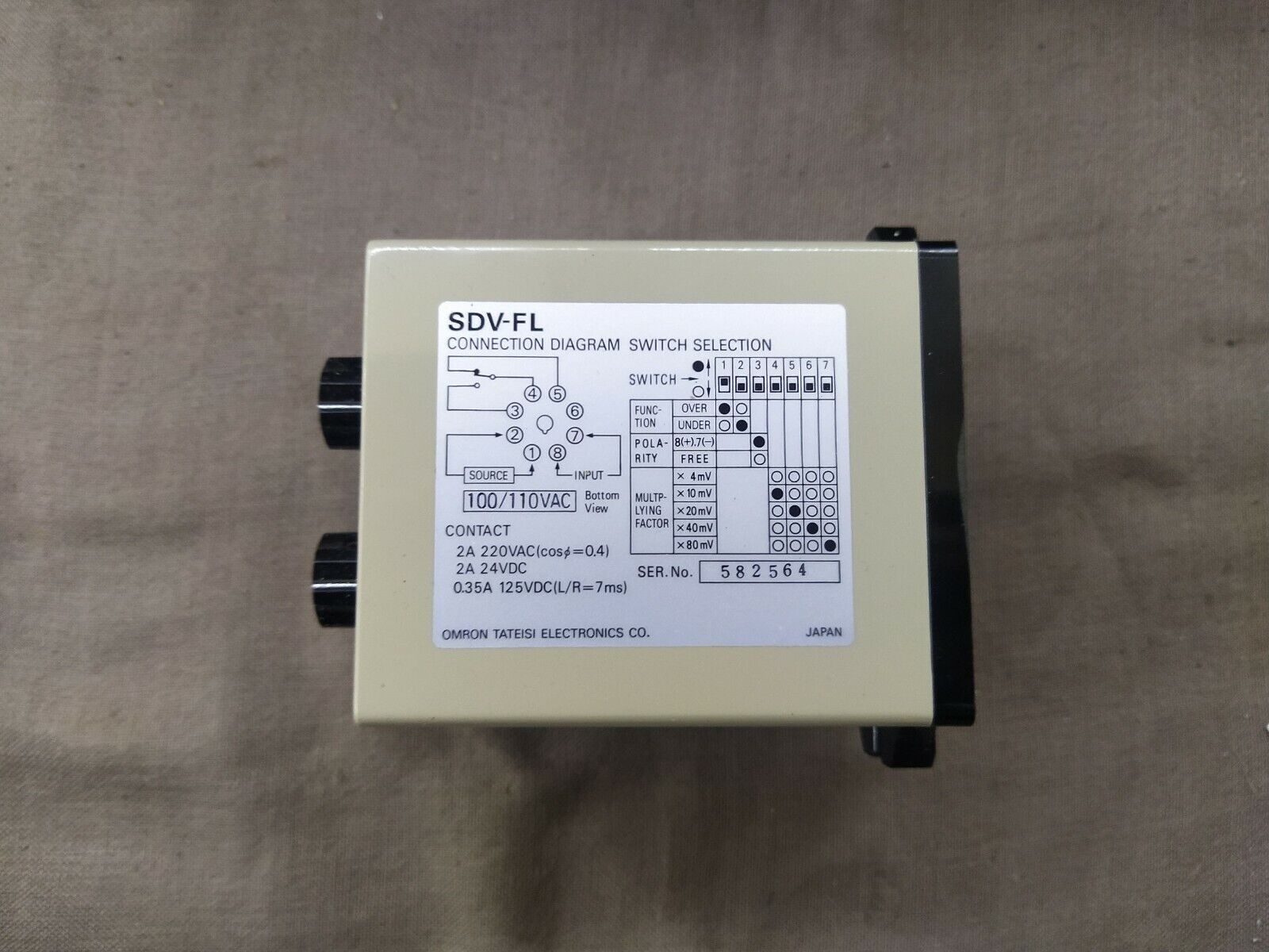 Omron SDV-FL6 Voltage Sensor 100-110V AC SDV-FL