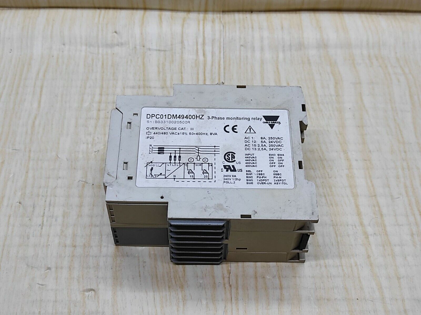 Carlo Gavazzi DPC01DM49400HZ 3-Phase Monitoring Relay