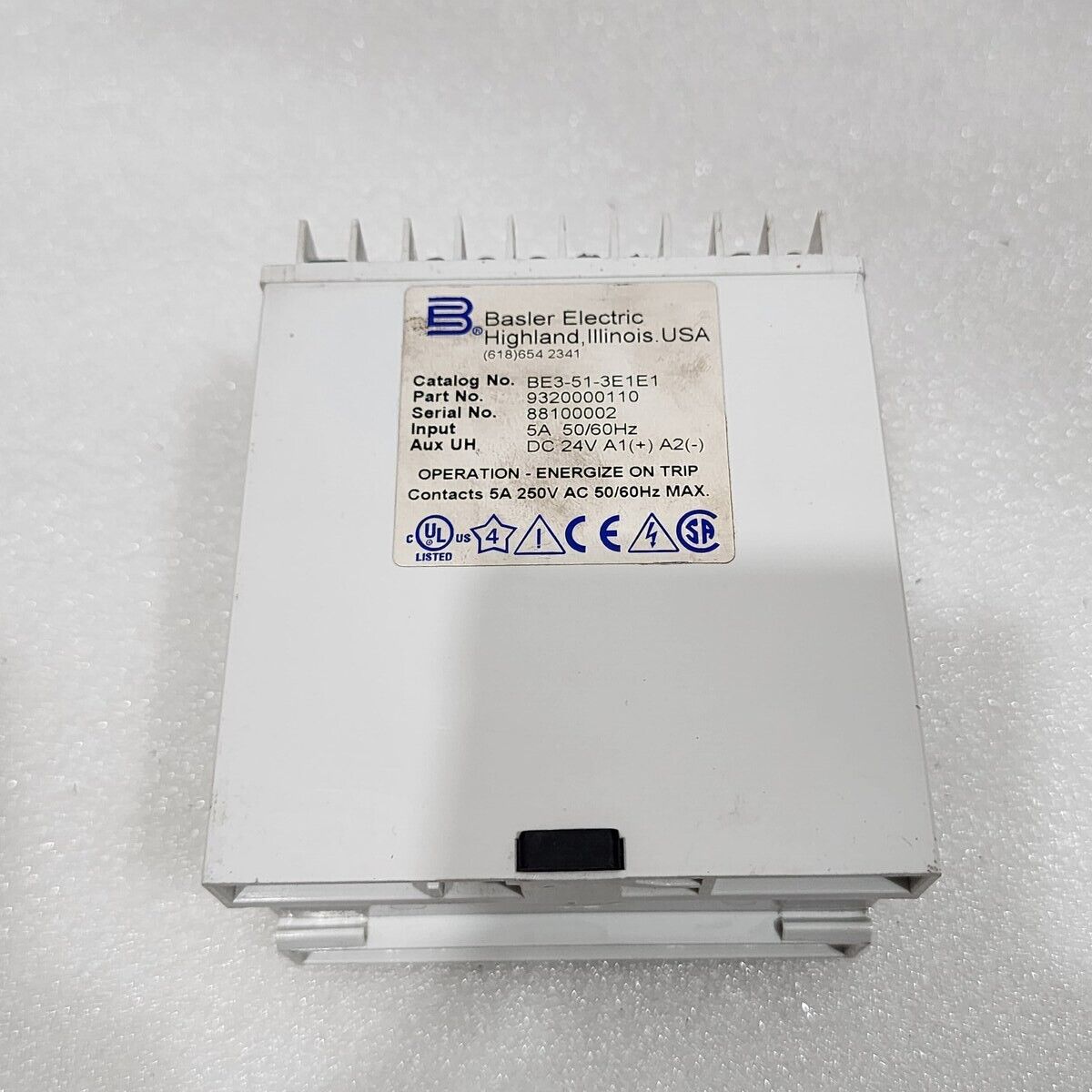 BASLER ELECTRIC BE3-51-3E1E1 Strom Relais 9320000110 24VDC