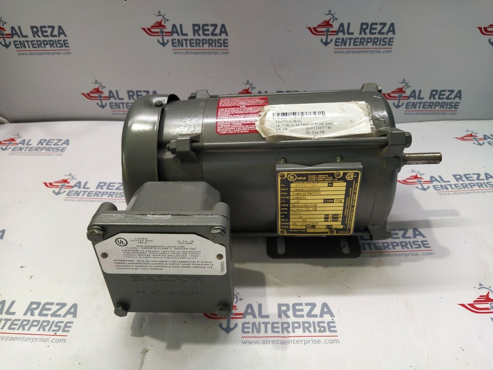 BALDOR ELECTRIC M602A-BAL ELECTRIC MOTOR 34-5427-5724 M6002A 0.25 HP