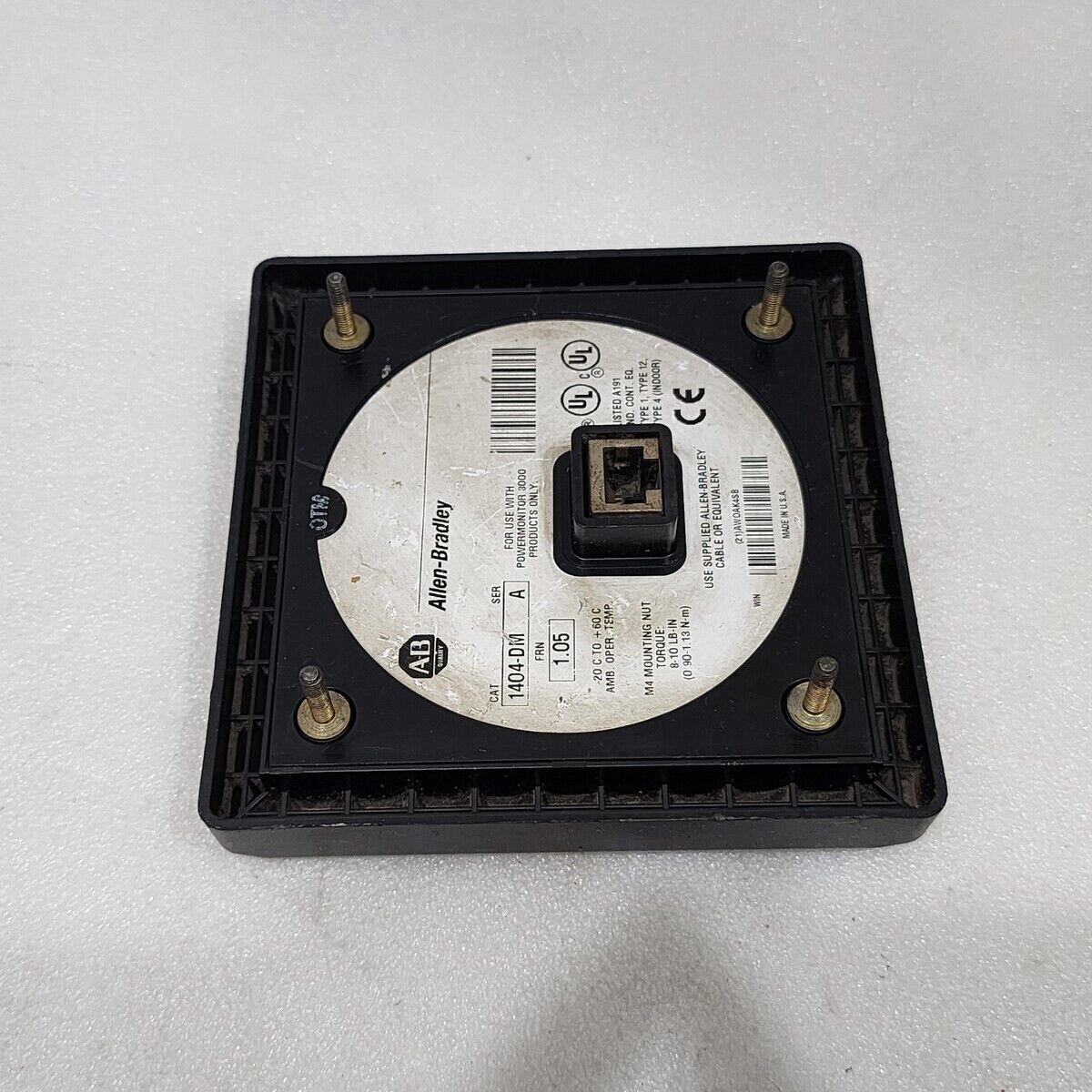 ALLEN BRADLEY CAT 1404-DM SER A POWER MONITOR 3000 FRONT DISPLAY