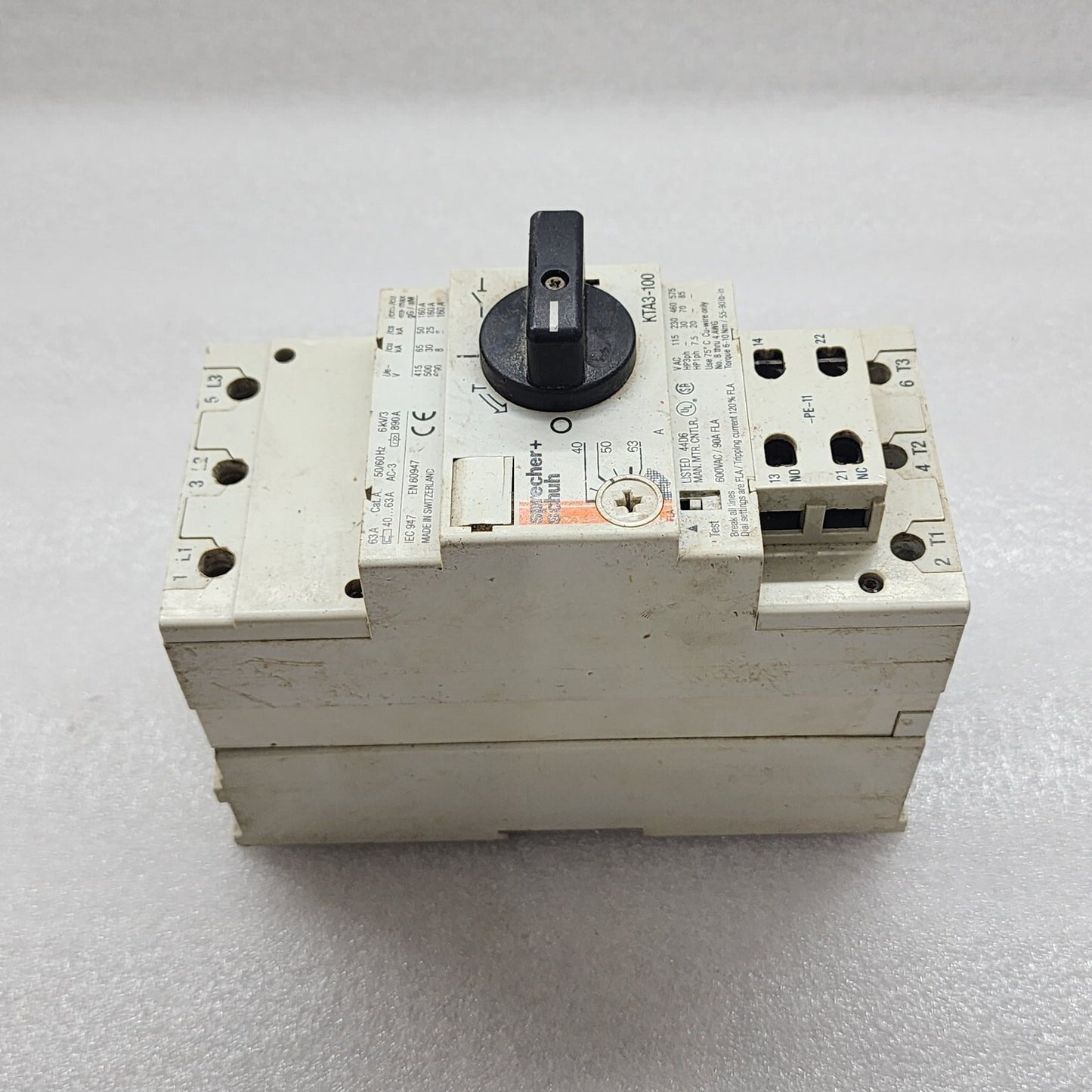 SPRECHER + SCHUH KTA3-100 MOTOR CIRCUIT CONTROLLER 40-63A