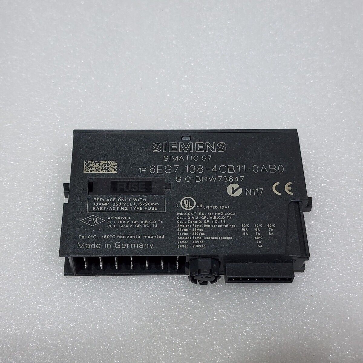 SIEMENS PM-E POWER INTERFACE MODULE 6ES7 138-4CB11-0AB0