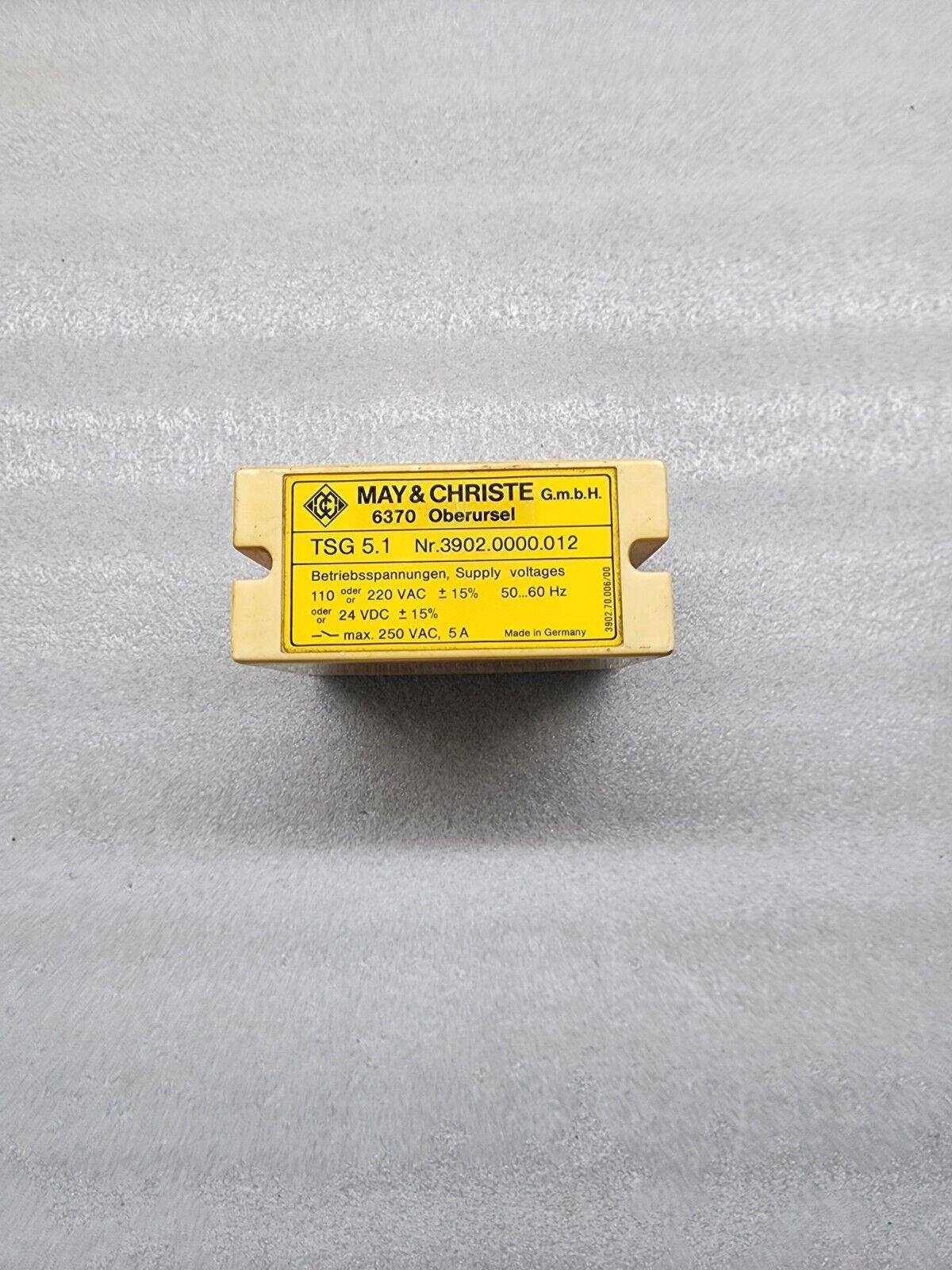 MAY & CHRISTE TSG 5.1 3902.0000.012 110-220VAC/24VDC