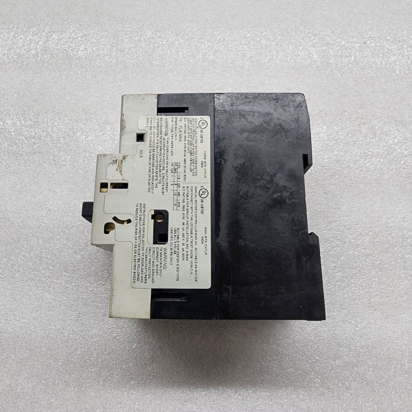 ALLEN BRADLEY CAT 140M-F8E-C16 MOTOR PROTECTION CIRCUIT BREAKER 10-16A