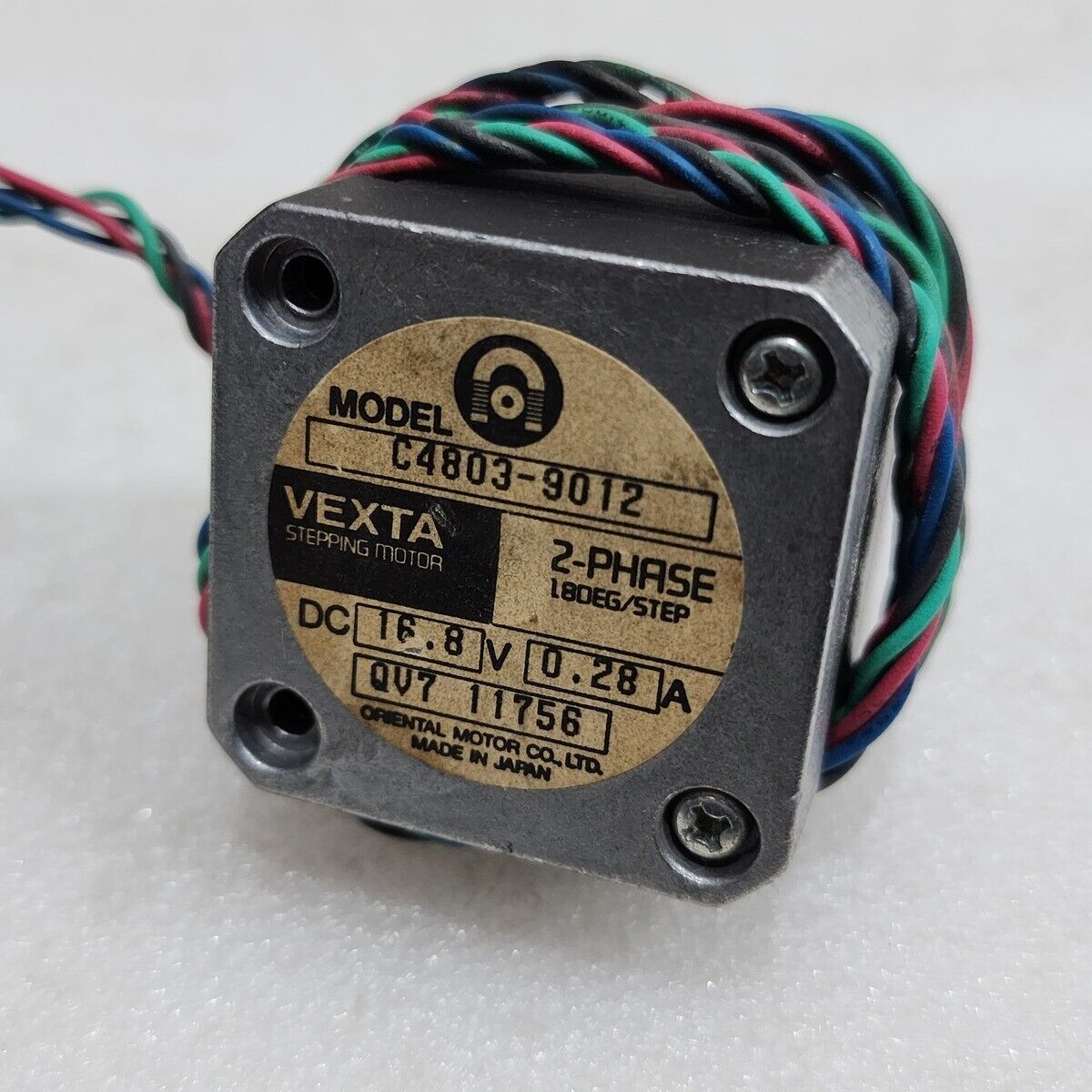 VEXTA C4803-9012 STEPPING MOTOR 16.8VDC 0.28A