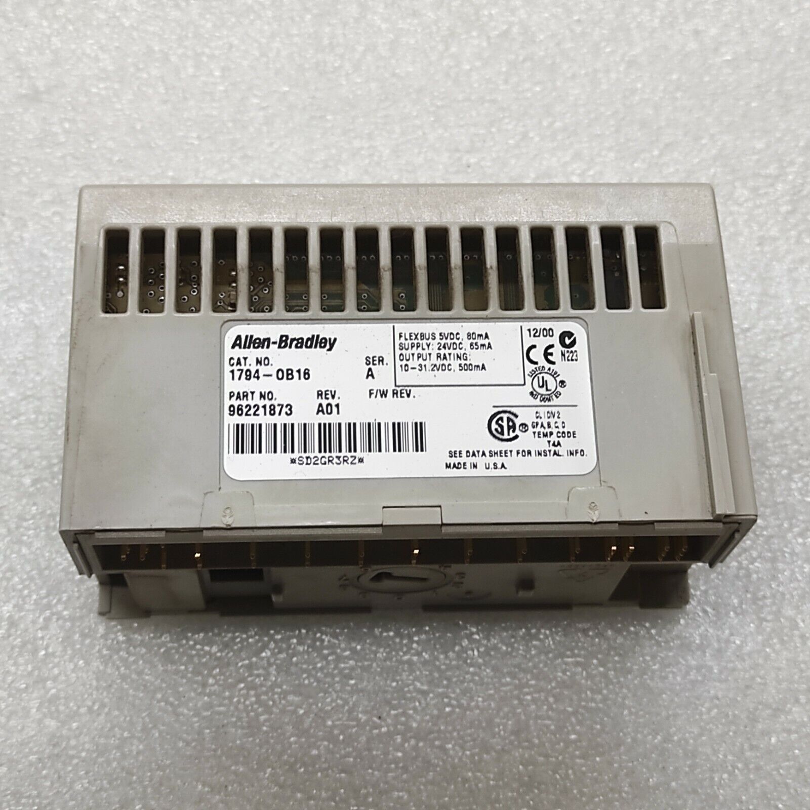 ALLEN BRADLEY CAT 1794-OB16 SERIES A 1794-TB2 96155874