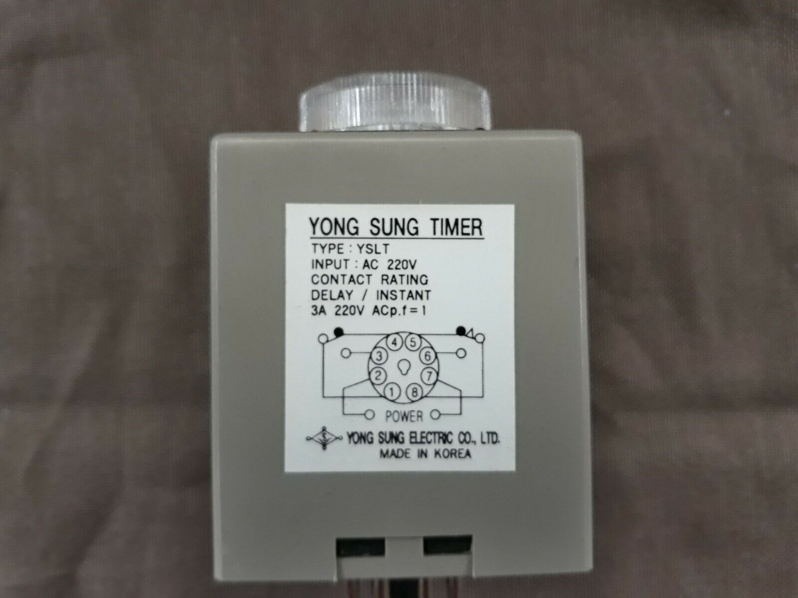 Yong Sung YSLT Timer 0-6 MIN 220 VAC