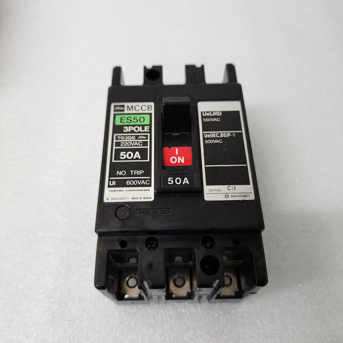 TOSHIBA ES50 3-POLE CIRCUIT BREAKER 50A