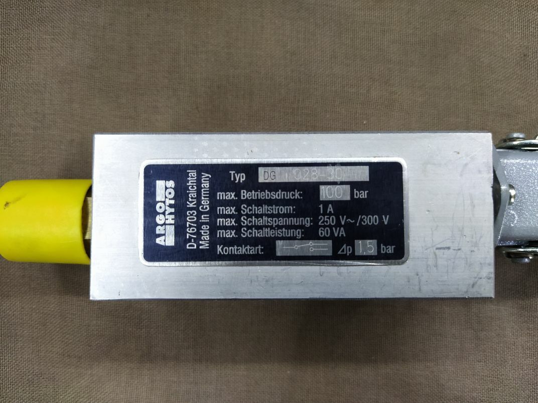 Argo Hytos DG 028-30 Differential Pressure Switch DG02830
