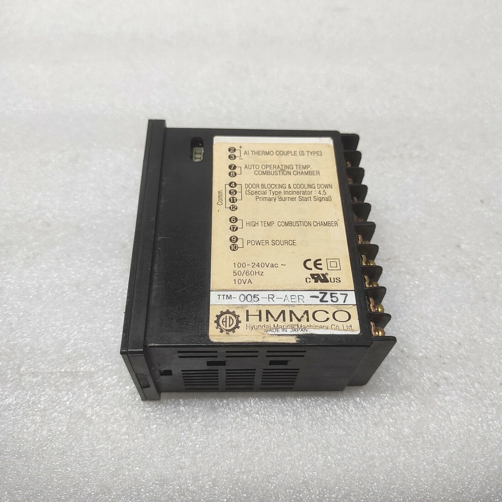 HMMCO TTM-005 TEMPERATURE CONTROLLER TTM-005-R-ABR-Z57 100-240VAC
