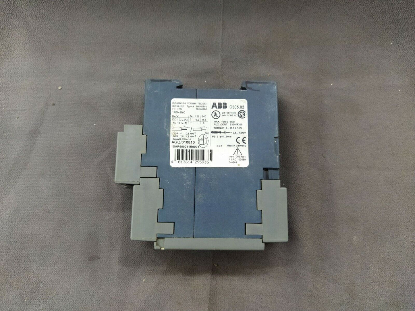 ABB C505.02-110 Control Unit 1SAR600011R0001 110-120V AC