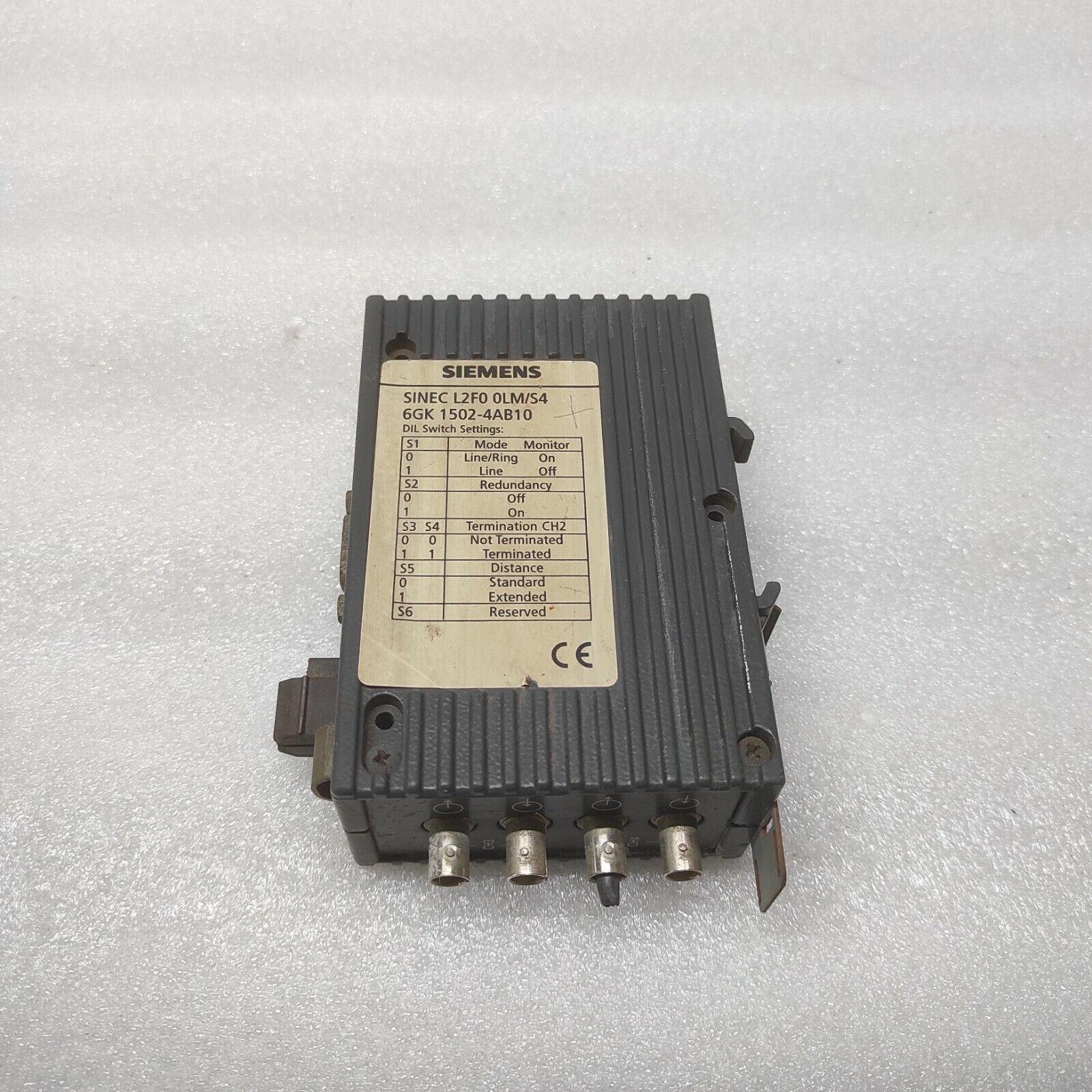 SIEMENS SINEC L2F0 0LM/S4 OPTICAL LINK MODULE 6GK1502-4AB10