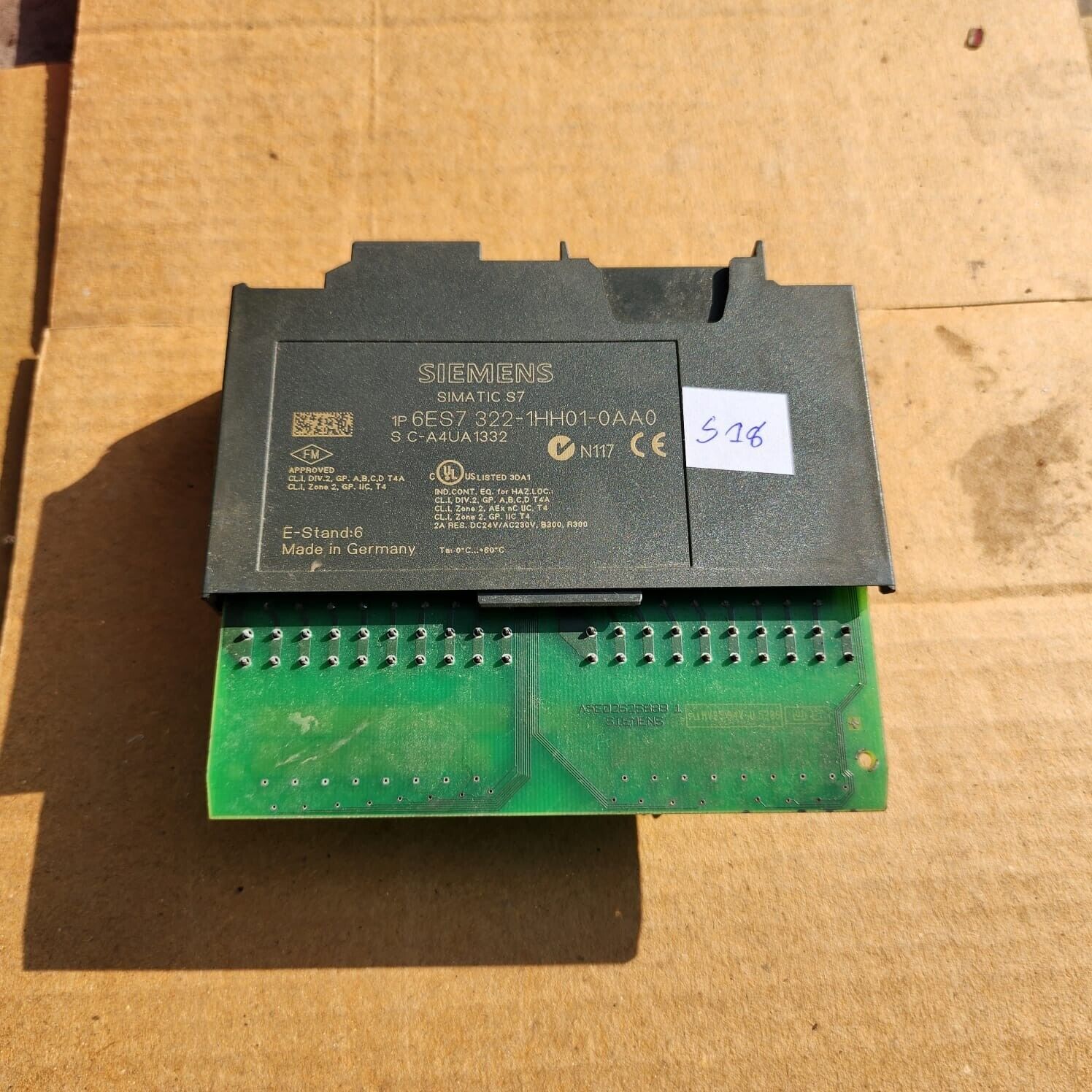 6ES7 322-1HH01-0AA0 NOT TESTED - FOR PARTS - NOT WORKING