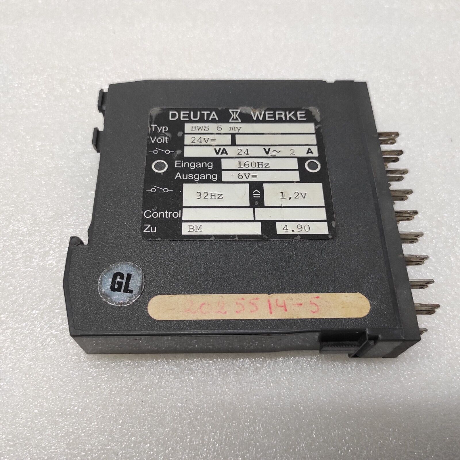 DEUTA BWS6 OUTPUT RELAY BWS6MY 24V