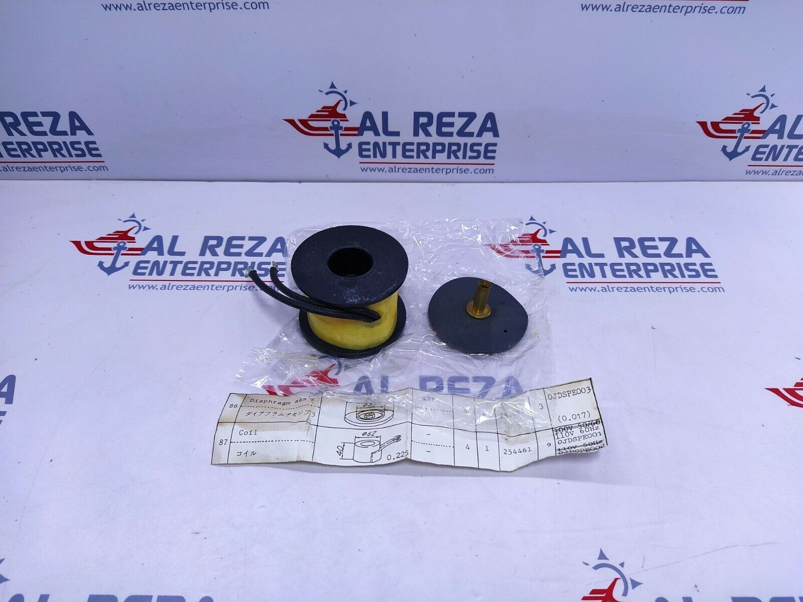 Transformer Coil OJDSPE001 110V Diaphragm Assy OJDSPE003