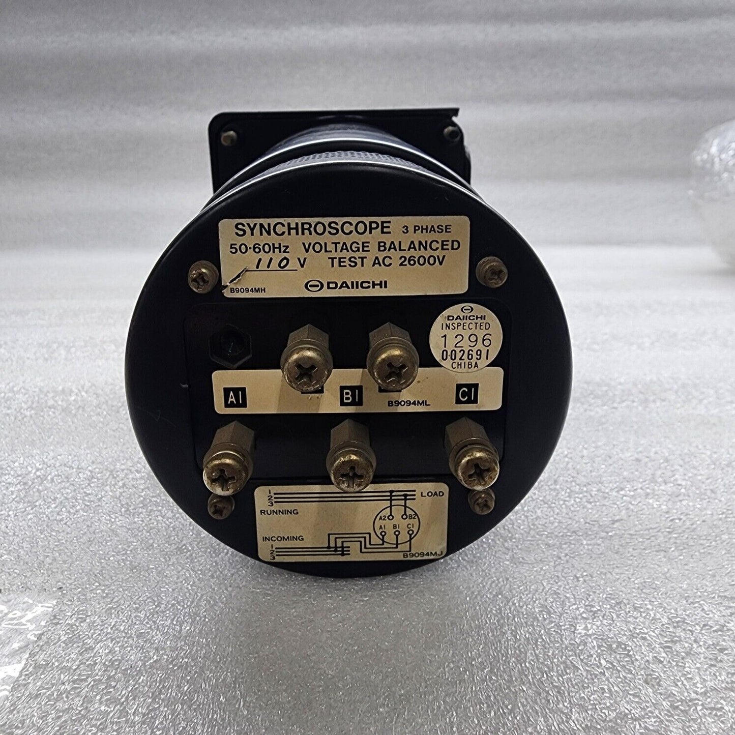 DAIICHI DL-110NA 3-PHASE SYNCHROSCOPE B9094MH